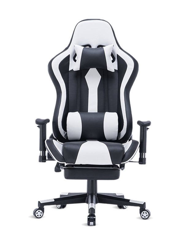Ergonomická počítačová závodní židle v novém designu Kancelářské bílé RGB herní křeslo 