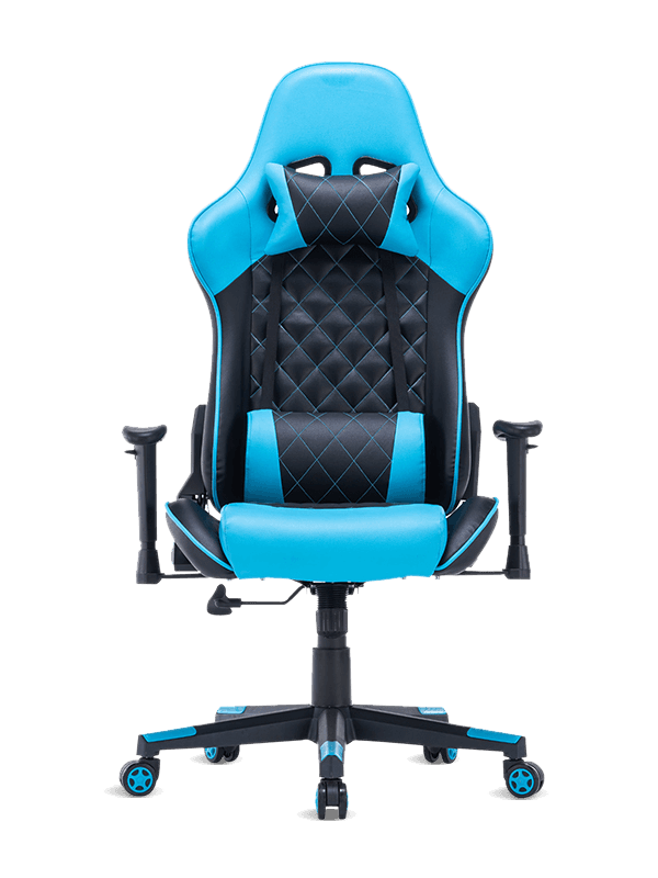 Levná nastavitelná loketní opěrka Swivel Sky Blue Racing Chair Židle Rgb Gaming Chairs 