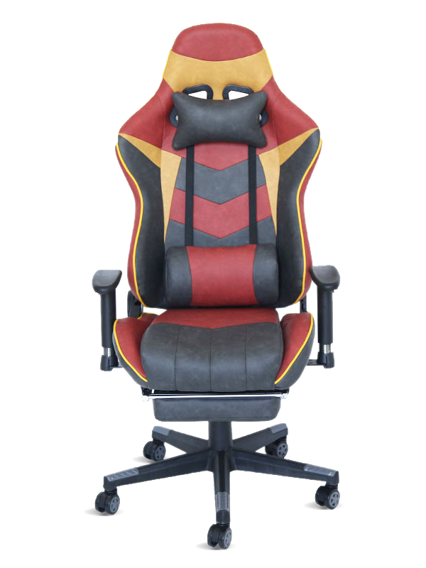 Ergonomická výprodejová špičková herní pc vintage kožená herní židle s podnožkou 