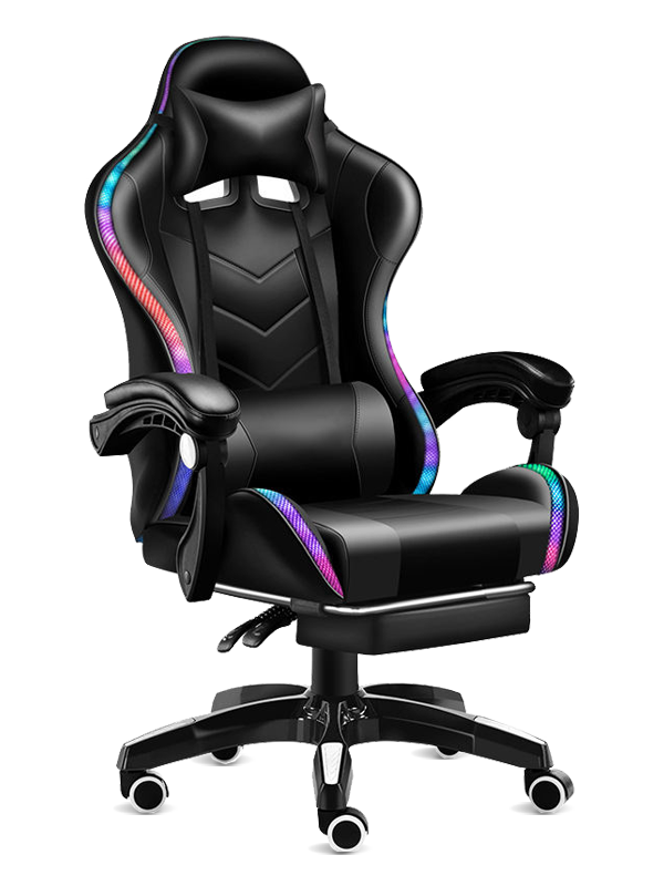 Různé stylové barevné Rgb LED herní počítačové herní masážní křeslo s reproduktorem 