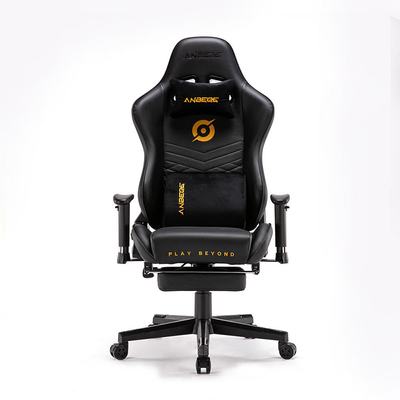 Nejprodávanější černé kožené herní křeslo polohovací zvedák HS-9025  Nejprodávanější černé kožené herní křeslo polohovací zvedák HS-9025